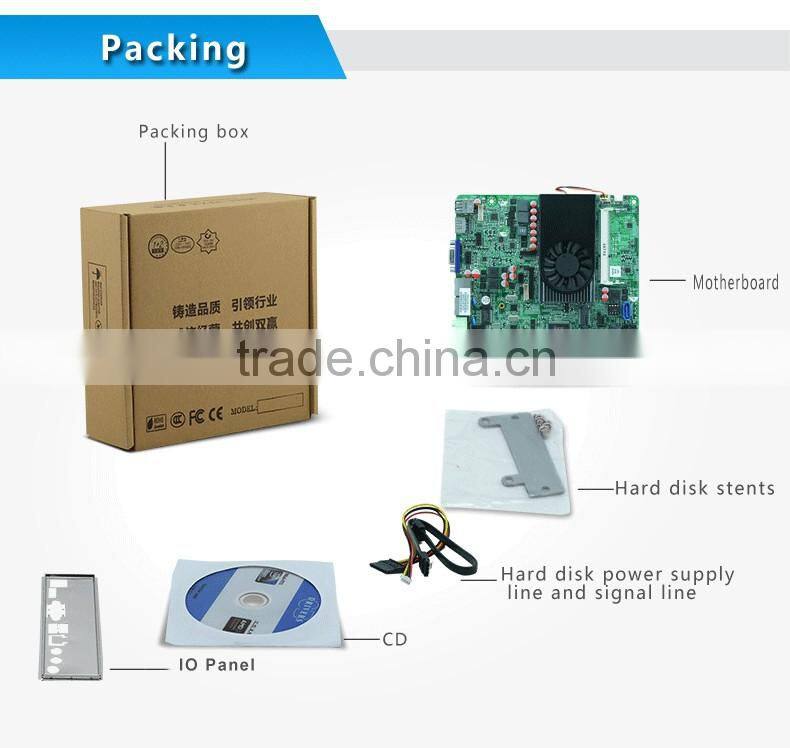 RJ45 Celeron thin x86 motherboard offices embedded system mainboard with 2*RTL8111E