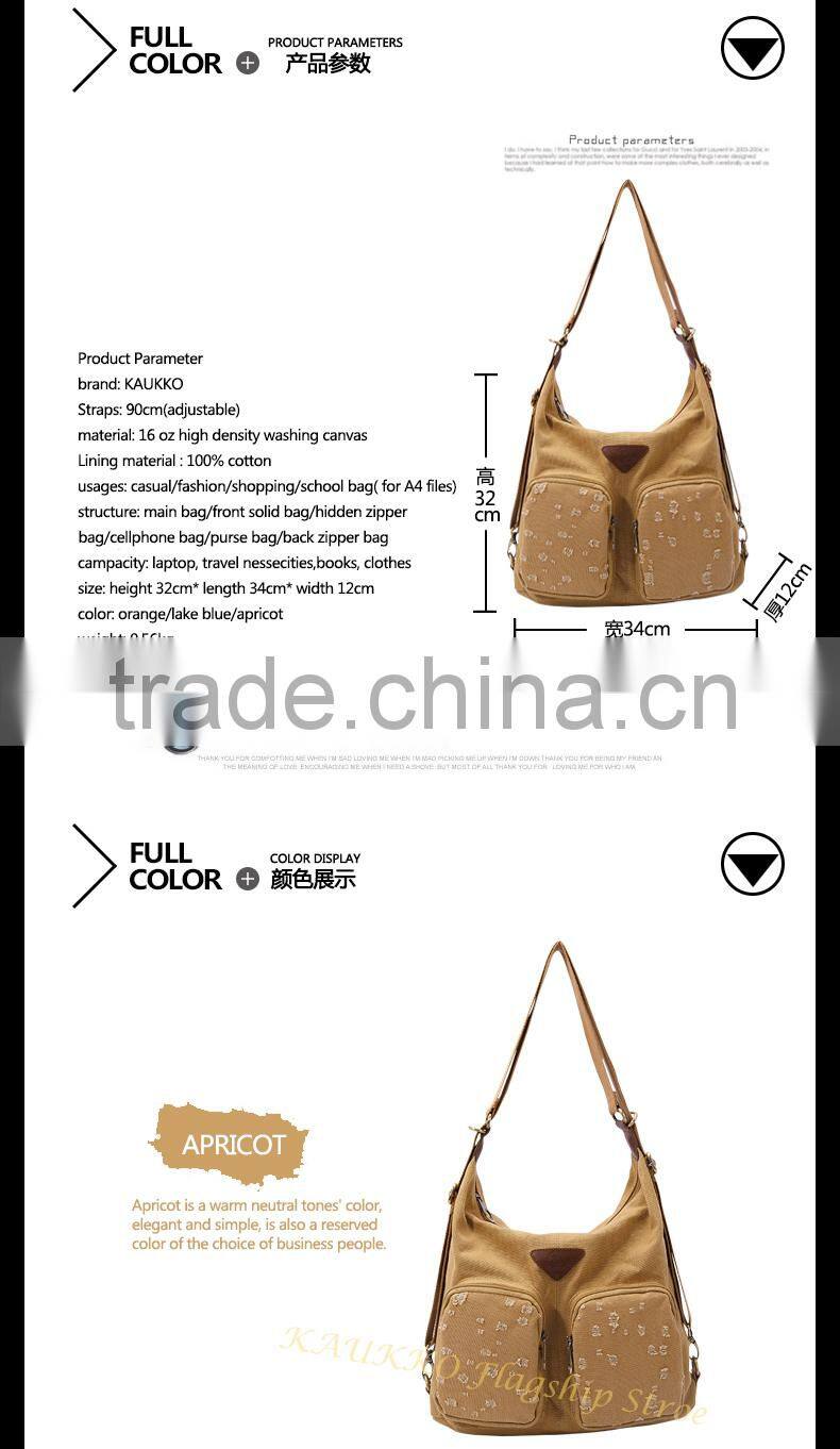 Canvas shoulder bag vintage-latest fashion handbag fashion bags ladies handbags