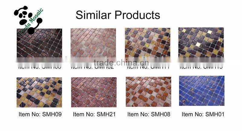 SMH06 Kitchen wall tiling Beautiful mosaic patterns Gold line wall mosaic