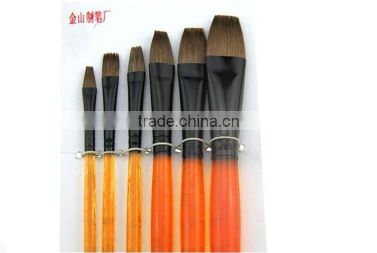 Artist brush/Daniel 6pcs Organic glass artist brush,oil brush,painting brush for oil