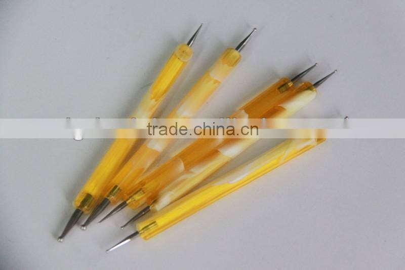 Hot model professional Acrylic handle orange color cosmetic Makeup Nail Art Brush Set