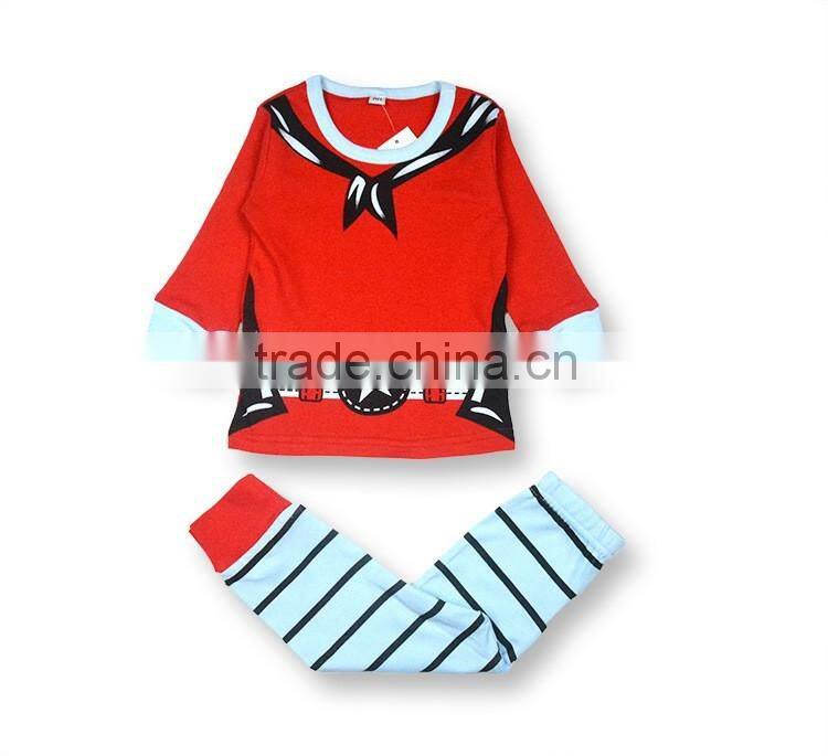 Christmas Santa Claus Long Sleeved T-shirt ELK Reindeer Printed Striped Pants Two-Piece Suit Pyjamas Sleepwear Homewear Cotton