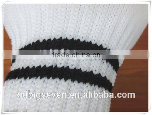 BSSAFETY Nylon knitted black and white stripes wrist household safety gloves, ganden work gloves