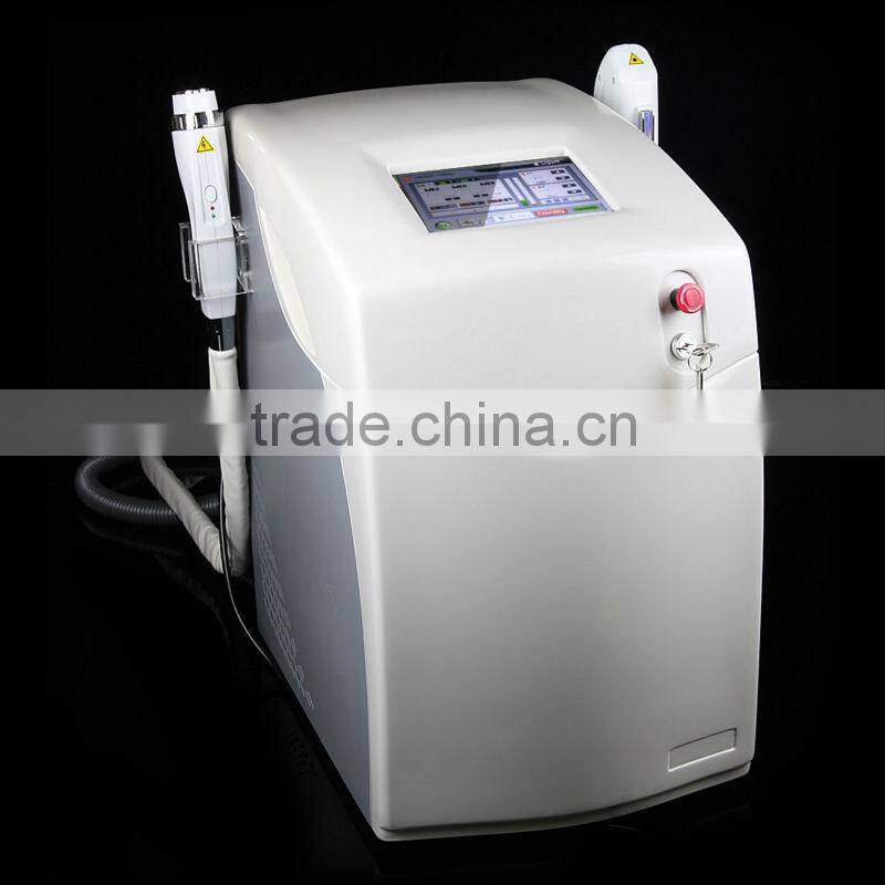 High quality hot sale IPL hair removal with 5mhz rf skin rejuvenation for three rf detachable handle