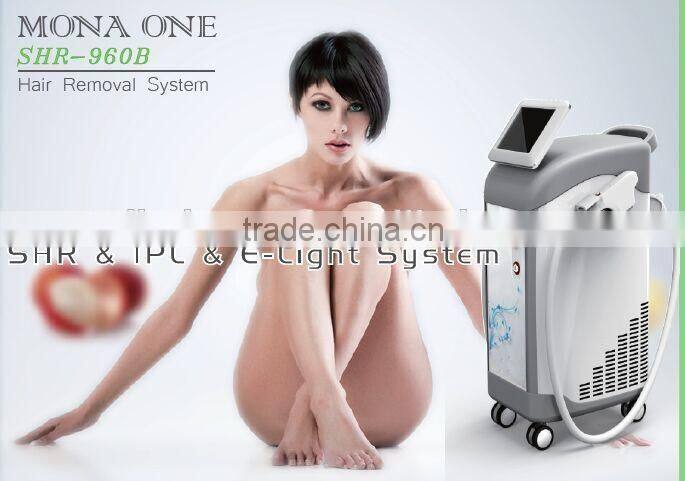 Higher energy e-light ipl shr hair removal laser machine for Spa and clinic