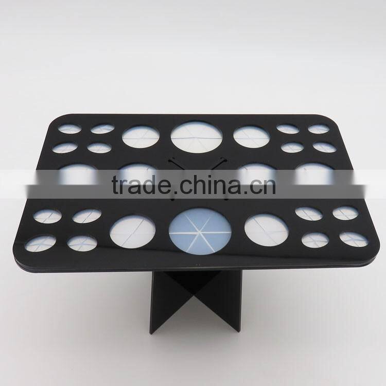 Storage Make up brush Black acrylic tree dry brushing shelf