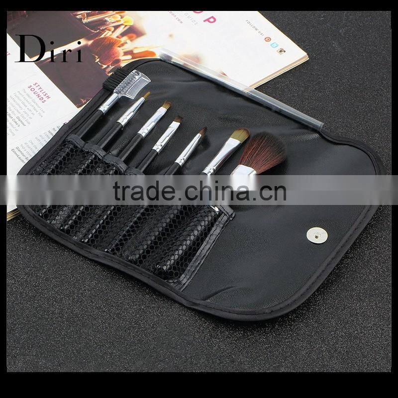Hot sale Professional black Cosmetic Bag Makeup brush vanity Set