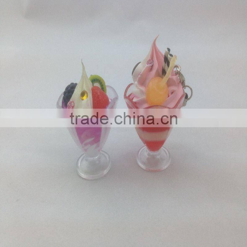 Fake ice cream with fake fruit for display / MADE IN CHINA
