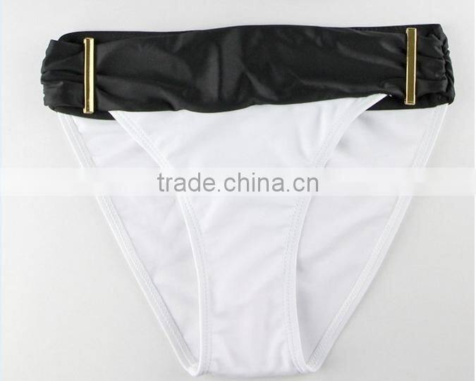 New Arrival 2014 Newest Black White Sexy Bikini For Mature Women Thong Bikini Swimsuit Sexy Striped Bikini Swimsuit