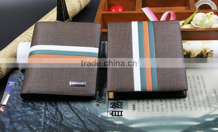 High Quality Fashion Design Mens Leather Bifold Credit Card Wallets Slim Transverse Purse Wallet Men