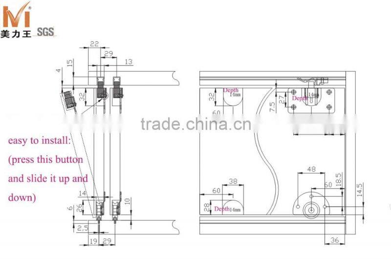 High Quality Internal Hanging Wardrobe Sliding Closet Door Roller Fittings