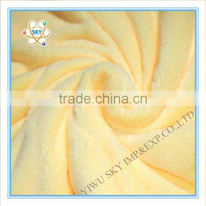 100% polyester plain coral fleece fabric