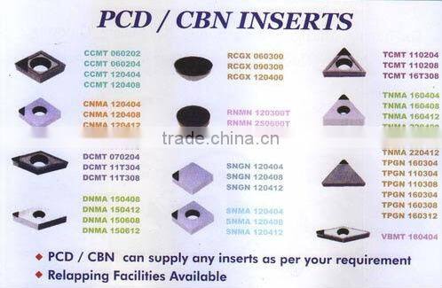 China PCD insert CCGW040102/CCGW060202/CCGW060204