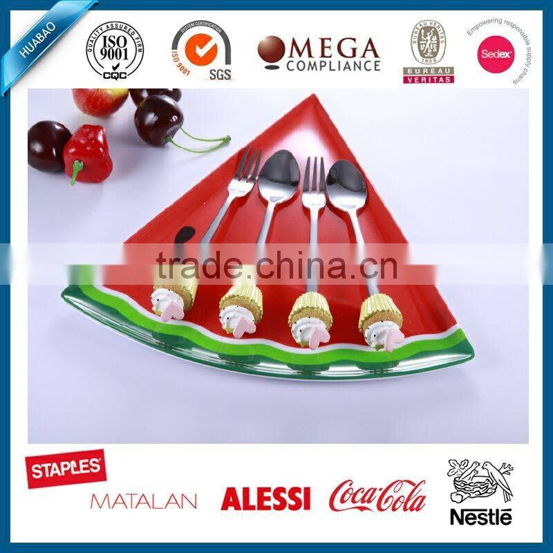 Top quality Christmas gift stainless steel teaspoon and dessert fork , osaka pearls japan