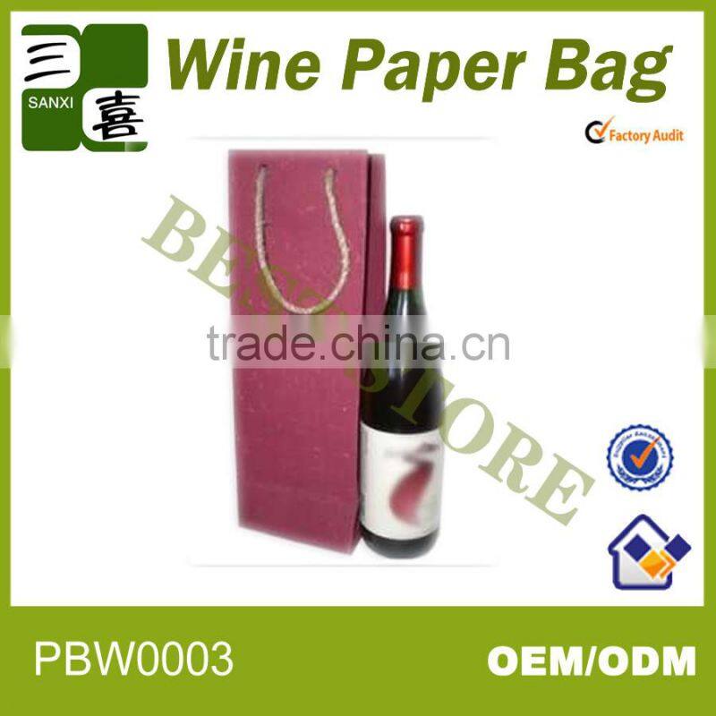 decorative handmade paper wine bottle packaging bags
