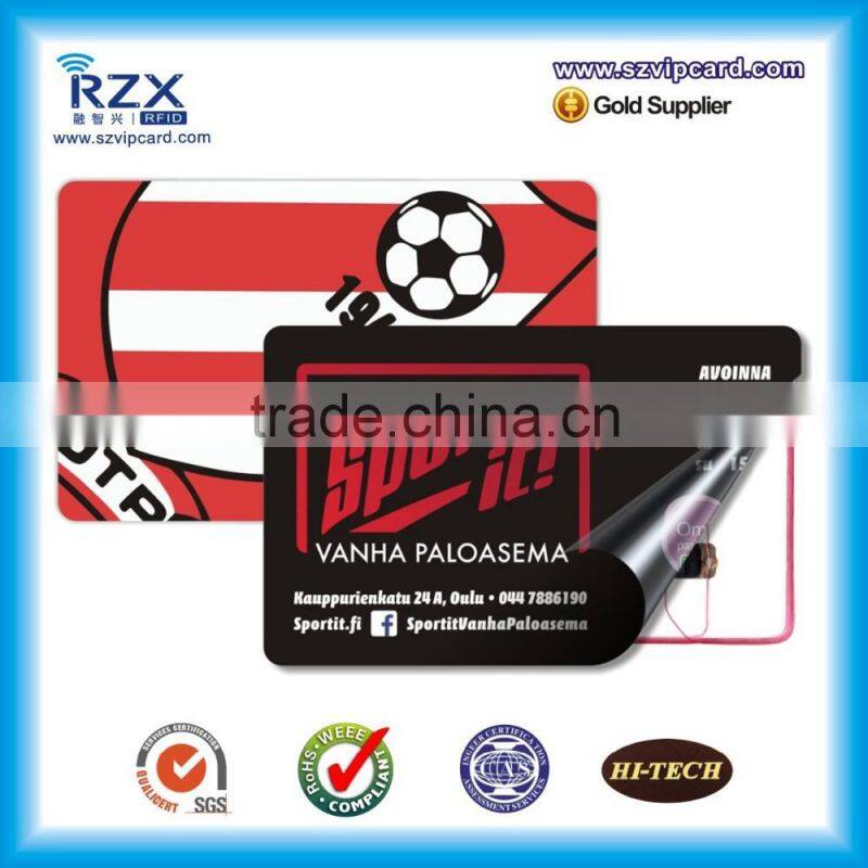 Contactless rewritable RFID print hotel key card