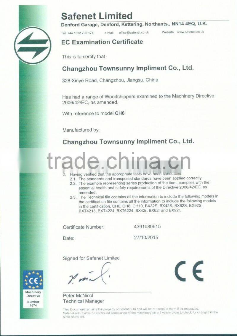 TOWNSUNNY High quality BX42S wood chipper (CE, Factory)