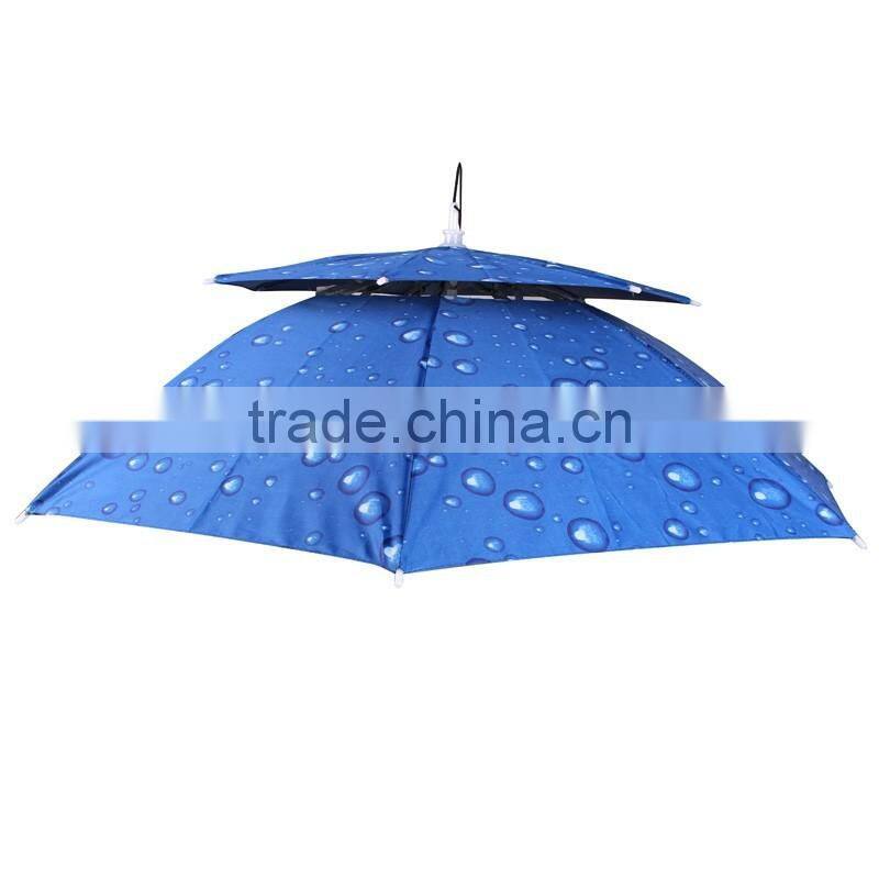 2017 new Double windproof umbrella hat fishing Umbrella sun umbrella new stlyle