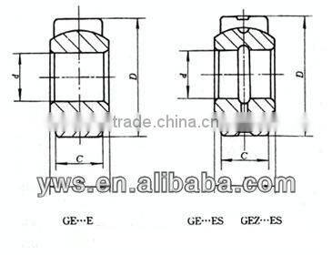 High quality YWS Oscillating Rod End Bearing GE45-FW-2RS