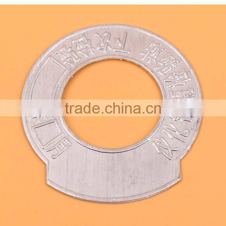 round metal handmade tag