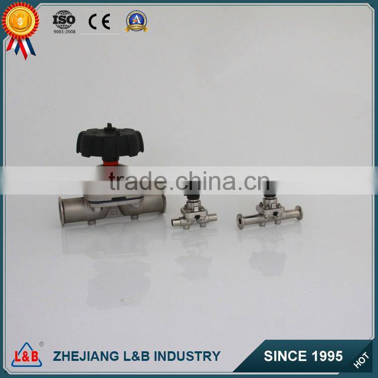 sanitary stainless steel import clamped diaphragm valve