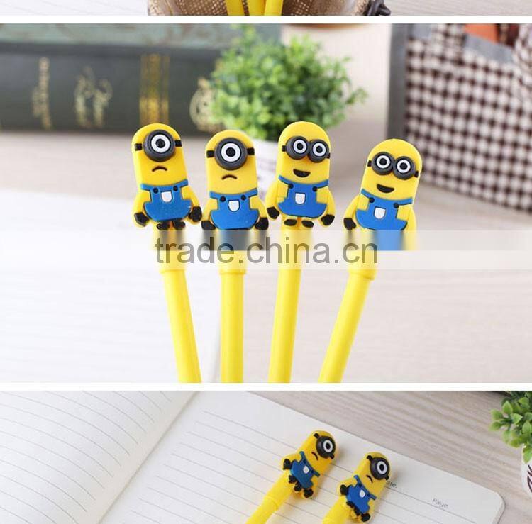 promotional wholesale cheap funny school office stationery mini cartoon plastic minions roller ball point pen