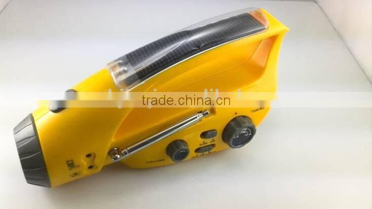 hand generator system solar charger, hand winding charger flashlight radio