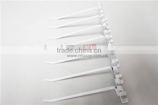 Practical White Supermarket Hanging Metal Pegboard Hook