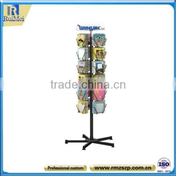 Folding Multi-Tier Free-Stand Metal Book Holder Book Display Stand