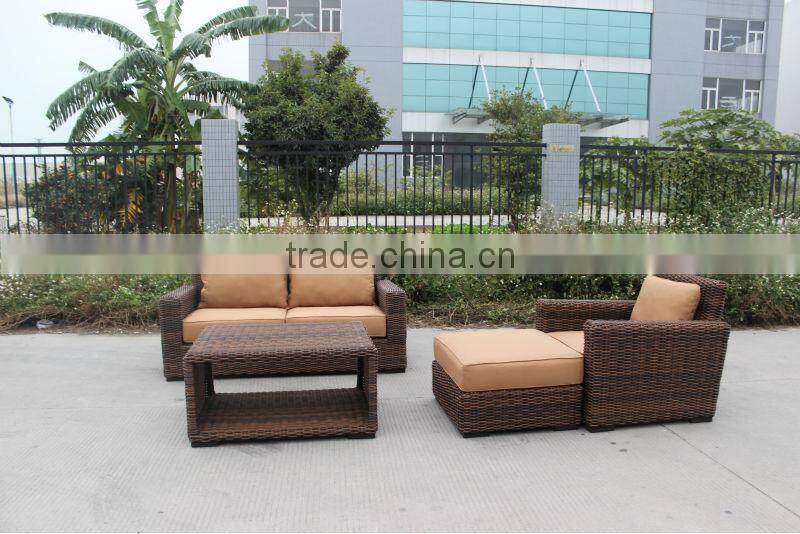 969 gardern half round wicker modern sofa