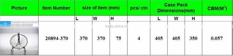 popular design 2014 hot sale cheap wholesale clear glass beaded charger plate for friut or cake