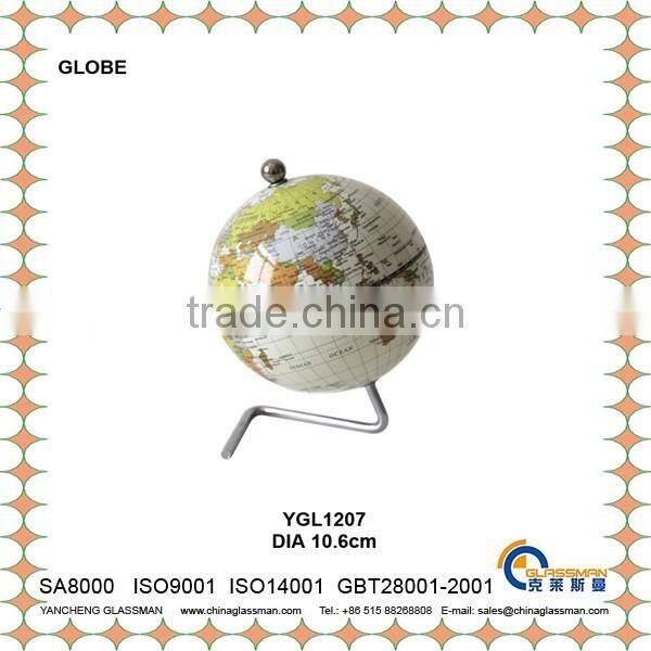 Hot sale DIA10.6cm desk office decorative world globes YGL1209