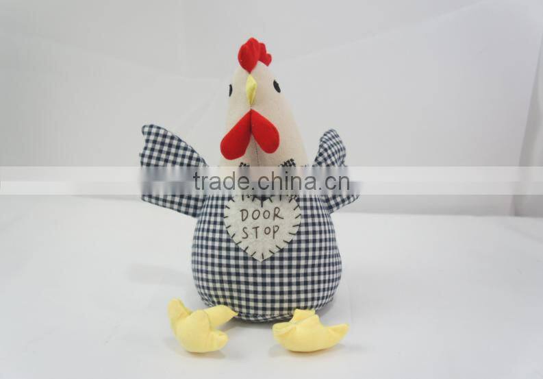 Store More Cute Animal Cotton Cock Door Stop with Bow-Tie