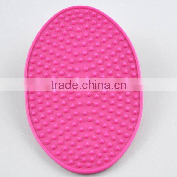 Soft food grade light pink silicone face cleaning and clearing brush