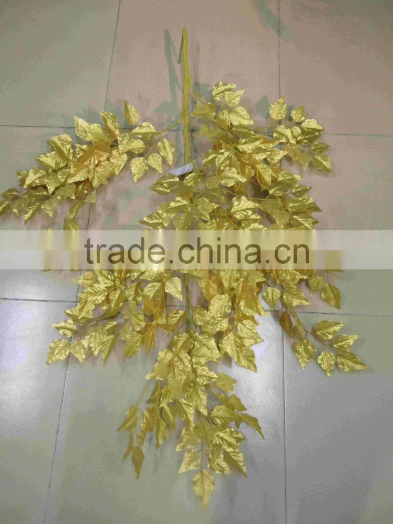 CHY070911 Garden landscaping decorative fake birch hanging tree leaf/plastic birch tree branches