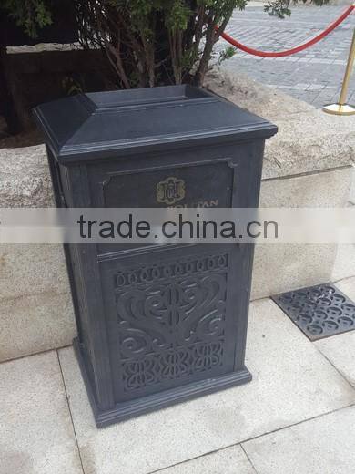 Arlau aluminum alloy shopping mall trash can