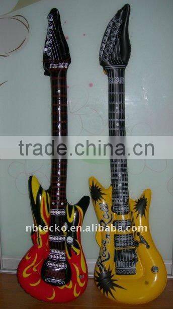 Advertising inflatable guiter shape balloon noise maker stick
