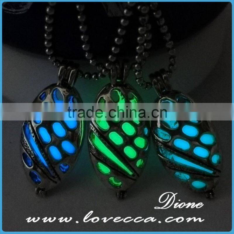 Wholesale high quality jewerly hollow pendant glowing in the dark