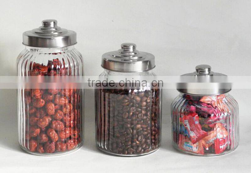 personality glass bell jars with screw tin top lid