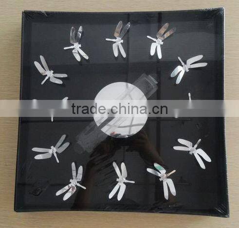 Acylic 3D Dragonfly Mirror Sticker Clock