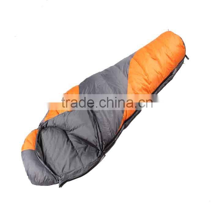 White duck down mommy sleeping bag for camping tent