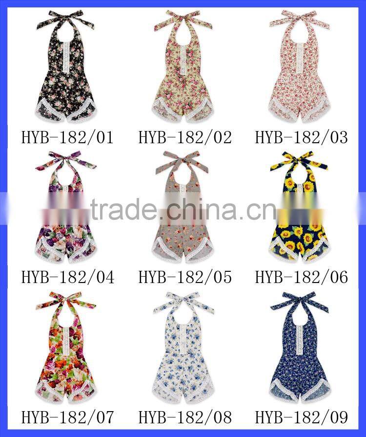 New Born Girls Boho Vintage Playsuit Rompers Many Style Flowers Ruffle Lace Organic Onesie