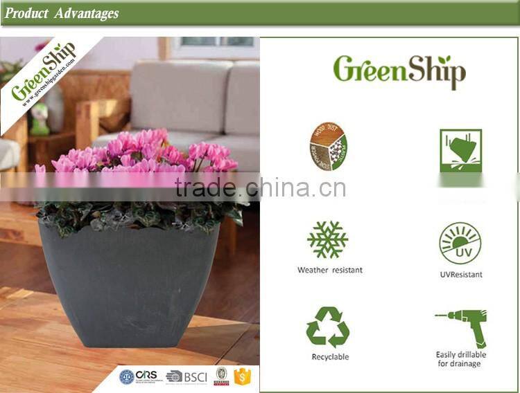 Plastic Garden Planter/ balcony flower pots/Recyclable/20 years/new design/UV protection