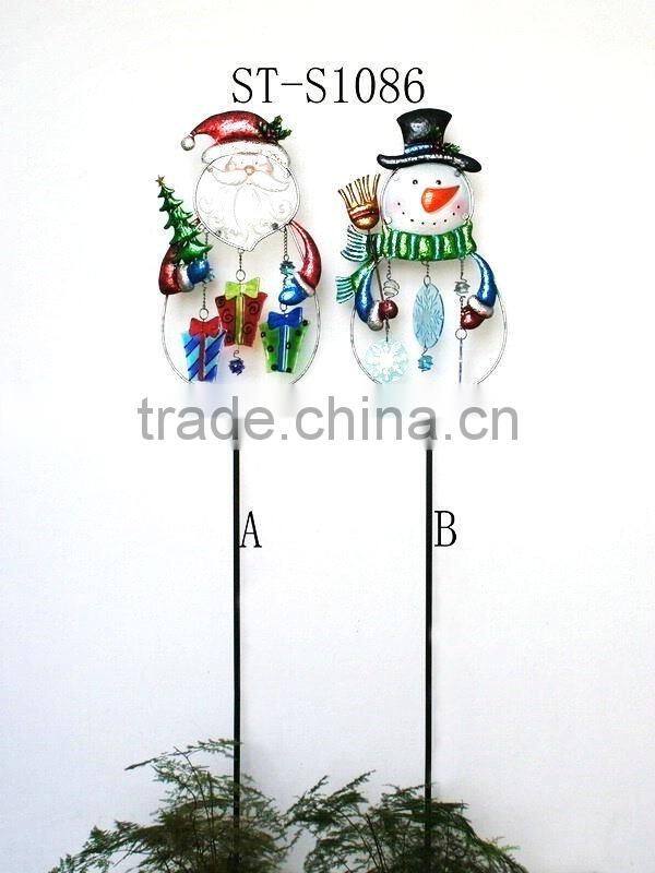 christmas supplies glass stakes stained