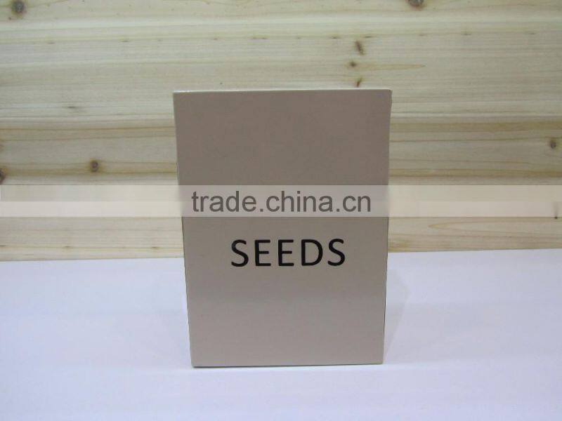Metal garden seed storage box