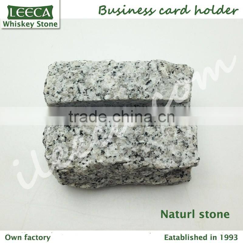 Deck accessories natural stone business card holder