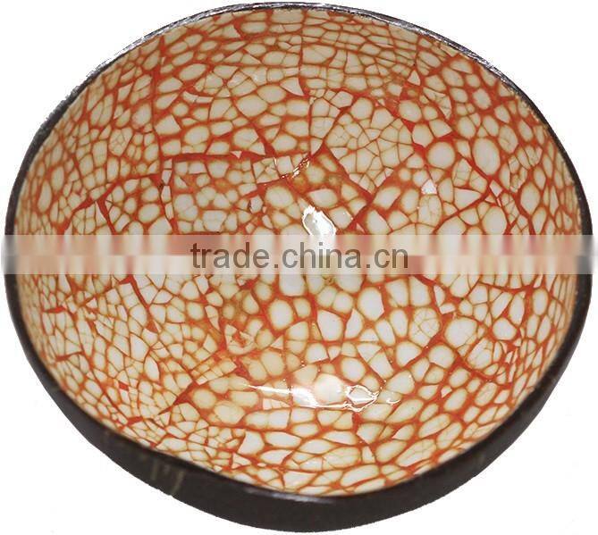 Eco friendly lacquer coconut shell bowl