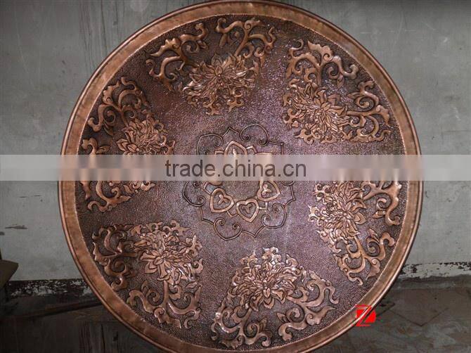 bronze flower wall relief sculpture