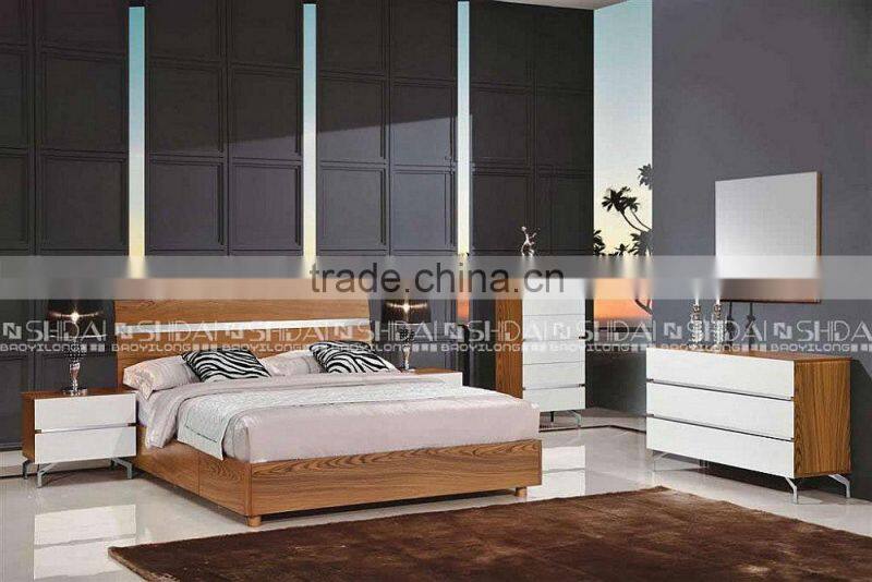 2016 modern metal decorating furniture design plywood box bed and cabinet sets