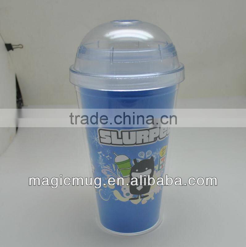 Clear Dome Lid Tumbler Double Wall